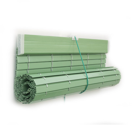 persiana pvc verde enrollable exterior a medida