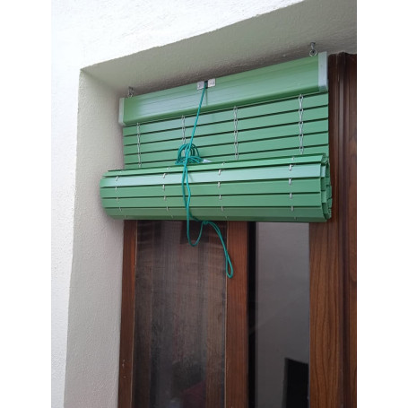 persiana de plastico color verde para exteriores