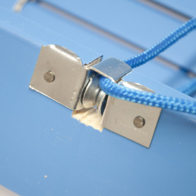 Persiana cadenilla alicantina pvc azul mediterráneo a medida exterior 2