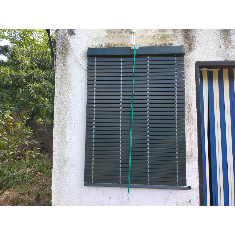 persiana alicantina pvc exterior verde oscuro a medida