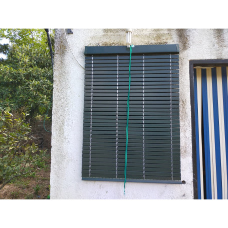 persiana alicantina pvc exterior verde oscuro a medida