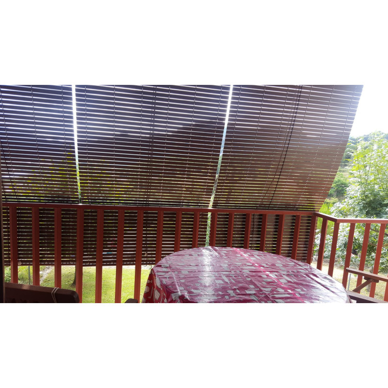 Cortina Alicantina de Plástico - Nogal Oscuro