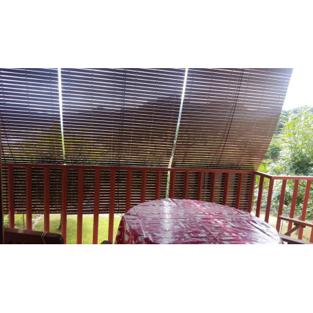 Cortina Alicantina de Plástico - Nogal Oscuro