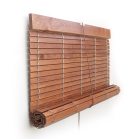 Persiana alicantina de madera cerezo enrollable exterior a medida persianasalicantinas.net