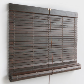 persiana de madera alicantina enrollable exterior color nogal