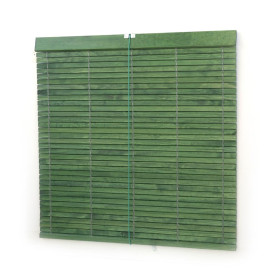 Persiana alicantina de madera enrollable a medida exterior verde oscuro persianasalicantinas.net