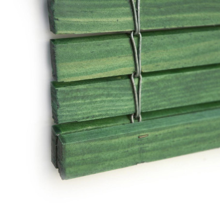 Persiana enrollable alicantina lamas de madera barnizadas verde oscuro persianasalicantinas.net