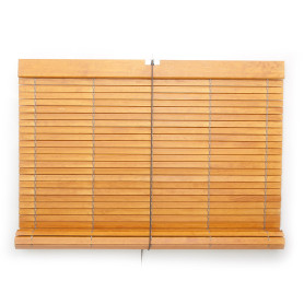 Persiana enrollable exterior de madera alicantina a medida color naranja persianasalicantinas.net 2