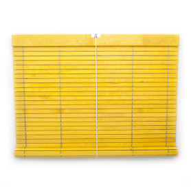 Persiana enrollable alicantina en madera color amarillo exterior persianasalicantinas.net