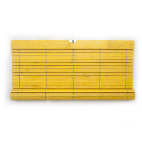 Persiana enrollable alicantina en madera color amarillo exterior persianasalicantinas.net 2