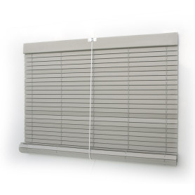 Persiana de madera alicantina gris a medida enrollables para exteriores persianasalicantinas.net