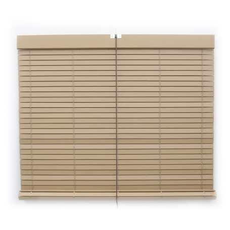 Persiana alicantina de madera color ocre enrollable exterior a medida persianasalicantinas.net