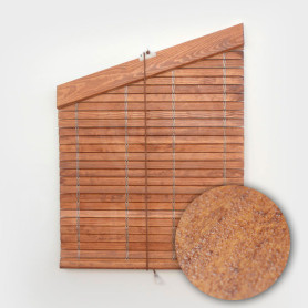 persiana alicantina de madera triangular para ventanas color cerezo a medida persianasalicantinas.net