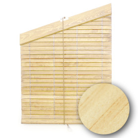 persiana triangular sin pintar de madera exterior a medida enrollable persianasalicantinas.net