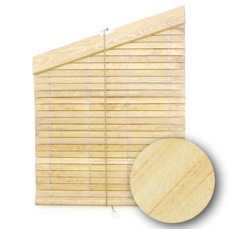 persiana triangular sin pintar de madera exterior a medida enrollable persianasalicantinas.net