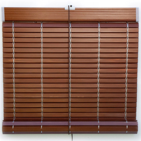 Persiana alicantina de pvc nogal oscuro color liso