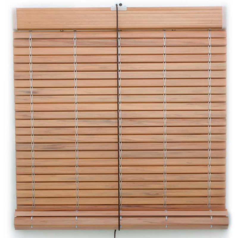 Persiana alicantina de pvc color madera imitación frontal