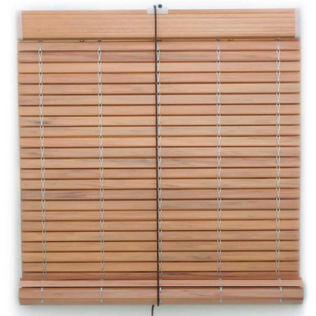Persiana alicantina de pvc color madera imitación frontal