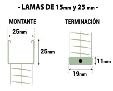 lamas de venecianas de aluminio